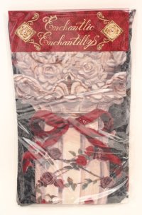 Enchantlic Enchantilly / エンタシスローズタイツ  クロ×赤薔薇 O-25-08-17-052-LO-ZA-OW-ZT444-F001