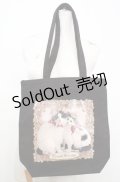 Enchantlic Enchantilly / ネコエルの肖像画トートバッグ  クロ O-25-08-17-004-LO-BG-OW-OS