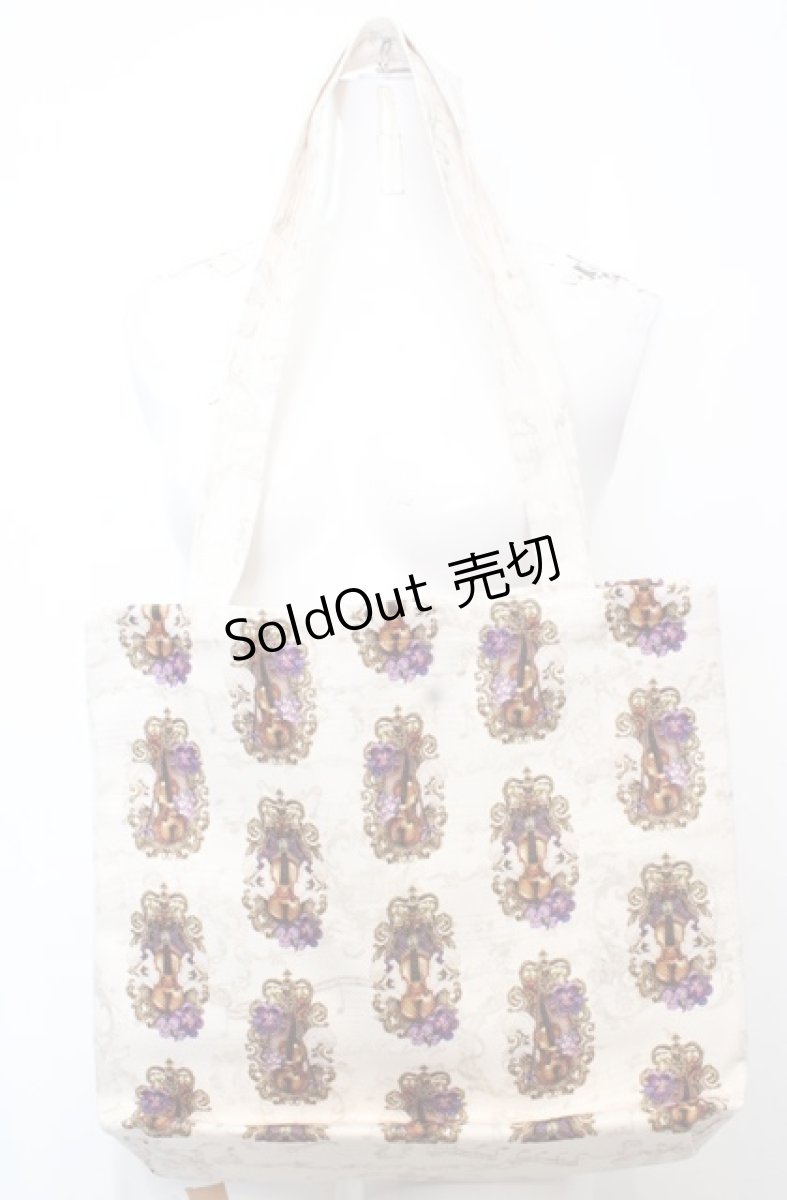 画像3: Enchantlic Enchantilly / ヴィオレッタへ捧ぐ ヴァイオリントートバッグ  アイボリー O-25-08-17-006-LO-BG-OW-ZTK021 (3)