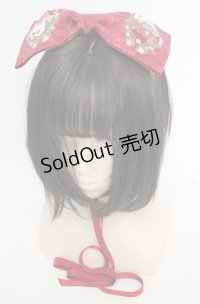 Enchantlic Enchantilly / Queen Cat リボンヘッドドレス  ワイン O-25-08-17-011-LO-AC-OW-OS