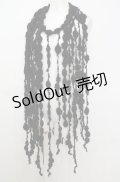 KANEKO ISAO / モヘアモチーフストール  クロ O-25-08-17-023-EL-ZA-OW-ZT450