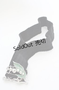 画像2: axes femme / すずらんモチーフゴムベルト  クロ O-25-08-17-034-AX-ZA-OW-ZT444-F003