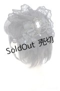 星屑すみれ / 十字架カメオ風ヘッドドレス  ブラック O-25-08-18-001-LO-AC-IG-OS