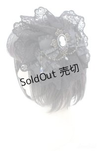 星屑すみれ / 十字架カメオ風ヘッドドレス  ブラック O-25-08-18-001-LO-AC-IG-OS