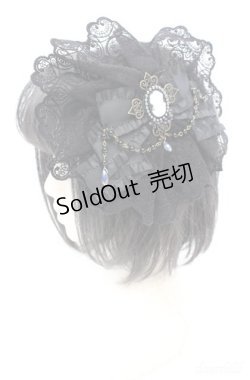 画像1: 星屑すみれ / 十字架カメオ風ヘッドドレス  ブラック O-25-08-18-001-LO-AC-IG-OS