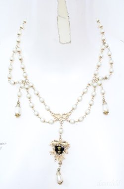 画像1: MementoMori / 愛に憧れる少女の首飾り  ゴールド×ブラック O-25-08-18-045-PU-AC-IG-OS