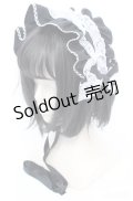 metamorphose / ブリム付きヘッドドレス  クロ×シロ O-25-08-18-007-ME-AC-IG-OS