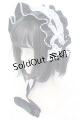 metamorphose / ブリム付きヘッドドレス  クロ×シロ O-25-08-18-007-ME-AC-IG-OS