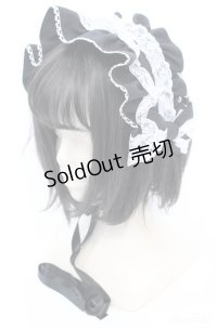 metamorphose / ブリム付きヘッドドレス  クロ×シロ O-25-08-18-007-ME-AC-IG-OS