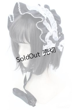 画像1: metamorphose / ブリム付きヘッドドレス  クロ×シロ O-25-08-18-007-ME-AC-IG-OS