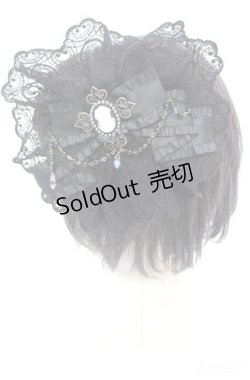 画像2: 星屑すみれ / 十字架カメオ風ヘッドドレス  ブラック O-25-08-18-001-LO-AC-IG-OS