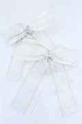 ATELIER PIERROT / Ribbon Cross Charm Clips　クリップ  シロ O-25-08-18-013-EL-AC-IG-OS