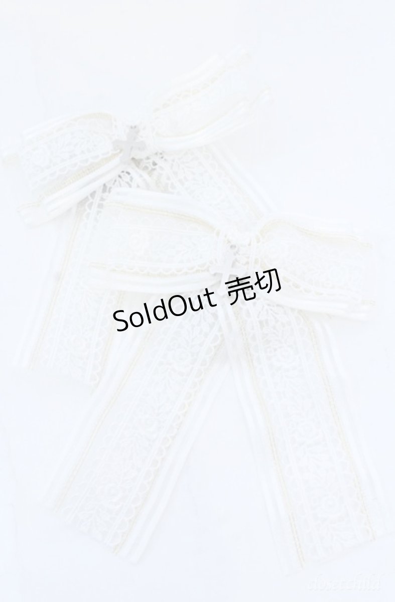 画像1: ATELIER PIERROT / Ribbon Cross Charm Clips　クリップ  シロ O-25-08-18-013-EL-AC-IG-ZT394-F006 (1)