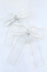 ATELIER PIERROT / Ribbon Cross Charm Clips　クリップ  シロ O-25-08-18-013-EL-AC-IG-OS