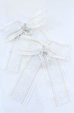 画像1: ATELIER PIERROT / Ribbon Cross Charm Clips　クリップ  シロ O-25-08-18-013-EL-AC-IG-ZT394-F006 (1)