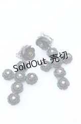 hanakabeads / 黒薔薇クロスのネックレスセット ピアス単品  ブラック O-25-08-18-017-LO-AC-IG-OS