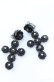 画像1: hanakabeads / 黒薔薇クロスのネックレスセット ピアス単品  ブラック O-25-08-18-017-LO-AC-IG-OS (1)