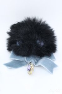 Luxmira / 猫ちゃんブローチ  クロ×ブルー系 O-25-08-18-039-PU-AC-IG-OS