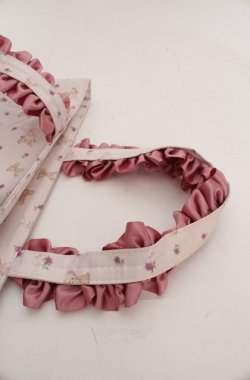 画像2: Maison de FLEUR / ベアラビットフリルハンドルトートバッグ  ピンク O-25-08-20-050-LO-BG-OW-OS
