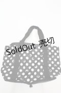 INGEBORG / 水玉エコバッグ  クロ×シロ O-25-08-20-007-LO-BG-OW-ZT171