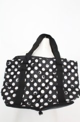 INGEBORG / 水玉エコバッグ  クロ×シロ O-25-08-20-007-LO-BG-OW-OS