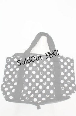 画像1: INGEBORG / 水玉エコバッグ  クロ×シロ O-25-08-20-007-LO-BG-OW-ZT171
