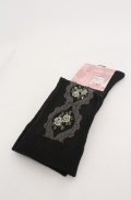 m petit by misako / ECAMOVKバラレースソックス 23-25ｃｍ クロ O-25-08-20-074-LO-ZA-OW-OS