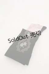 m petit by misako / ECAMOVKバラレースソックス 23-25ｃｍ クロ O-25-08-20-074-LO-ZA-OW-OS
