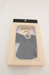 Maison de FLEUR / ビジューリボンスマホリング  クロ O-25-08-20-076-LO-ZA-OW-OS