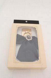 Maison de FLEUR / ビジューリボンスマホリング  クロ O-25-08-20-076-LO-ZA-OW-OS