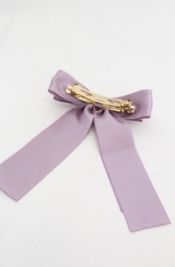 画像2: Maison de FLEUR / EC限定ビジューリボンサテンバレッタ  ラベンダー O-25-08-20-081-LO-AC-OW-OS