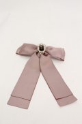 Maison de FLEUR / EC限定ビジューリボンサテンバレッタ  ピンクベージュ O-25-08-20-084-LO-AC-OW-OS