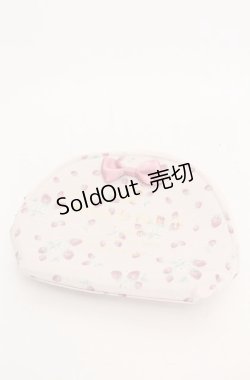 画像1: Maison de FLEUR / いちご柄ラウンドポーチ  ピンク O-25-08-20-088-LO-ZA-OW-ZT487-F005