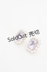 Maison de FLEUR / パールビジューイヤリング  ラベンダー×ゴールド O-25-08-20-089-LO-AC-OW-OS