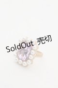 Maison de FLEUR / パールビジューリング  ラベンダー×ゴールド O-25-08-20-090-LO-AC-OW-OS