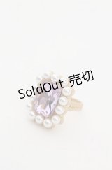 Maison de FLEUR / パールビジューリング  ラベンダー×ゴールド O-25-08-20-090-LO-AC-OW-OS
