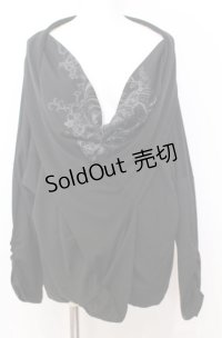 Ozz Croce / プリントドルマンカットソー  ブラック O-25-08-20-1032-OO-TO-IG-OS