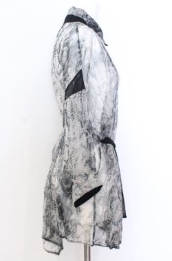 画像3: Ozz Croce / シースルーパイソンシャツ  グレー×ブラック系 O-25-08-20-1034-OO-BL-IG-OS