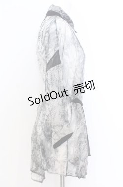 画像3: Ozz Croce / シースルーパイソンシャツ  グレー×ブラック系 O-25-08-20-1034-OO-BL-IG-ZY