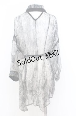 画像4: Ozz Croce / シースルーパイソンシャツ  グレー×ブラック系 O-25-08-20-1034-OO-BL-IG-ZY