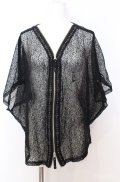 Ozz Croce / メッシュジップカーディガン  ブラック O-25-08-20-1037-OO-TO-IG-OS