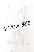 Ozz Croce / チェーン配色メッシュレイヤードTシャツ  ホワイト O-25-08-20-1038-OO-TO-IG-OS