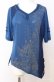 画像1: Ozz Croce / チェーン配色メッシュレイヤードTシャツ  ブルー O-25-08-20-1039-OO-TO-IG-OS (1)