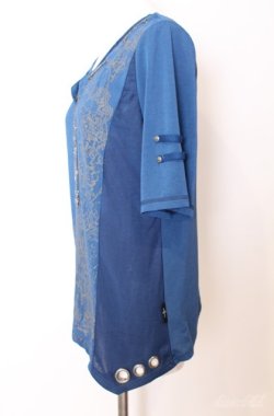画像3: Ozz Croce / チェーン配色メッシュレイヤードTシャツ  ブルー O-25-08-20-1039-OO-TO-IG-OS