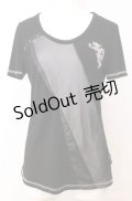 Ozz Croce / 銀糸龍刺繍Tシャツ  ブラック O-25-08-20-1041-OO-TS-IG-OS