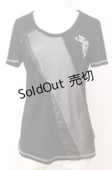 Ozz Croce / 銀糸龍刺繍Tシャツ  ブラック O-25-08-20-1041-OO-TS-IG-OS