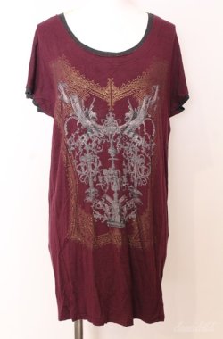 画像1: Ozz Croce / 燭台プリントTシャツ  パープル O-25-08-20-1042-OO-TO-IG-OS