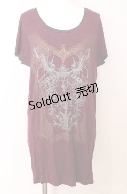 画像1: Ozz Croce / 燭台プリントTシャツ  パープル O-25-08-20-1042-OO-TO-IG-OS