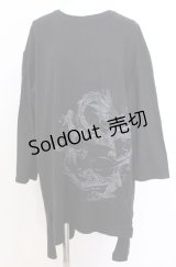 Ozz Croce / 龍プリントカットワンピース  ブラック O-25-08-20-1045-OO-OP-IG-OS