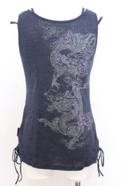 画像3: Ozz Croce / 龍刺繍クロスタンク  ニエビー O-25-08-20-1049-OO-TO-IG-OS
